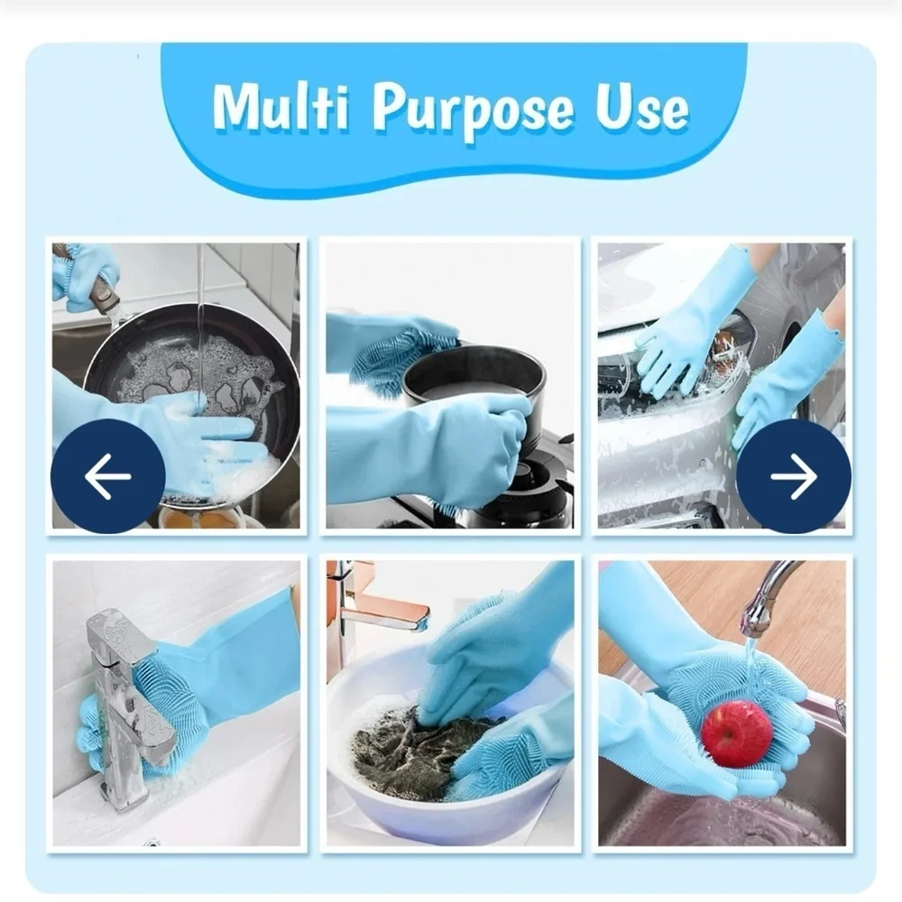 Muddy Mat Blue Pet Grooming Gloves
